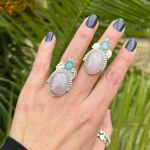 Joya única hecha a medida en plata 950 con piedras semipreciosas – diseño moderno y elegante