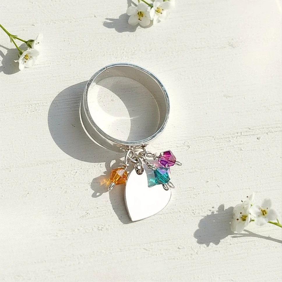 Anillo corazón cascavel