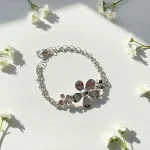 Pulsera flores de plata