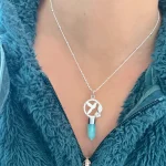 Colgante con colibrí de plata 950