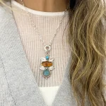 Colgante con piedras naturales