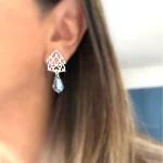 Aros elegantes con cristal Barroque Vitrail Light