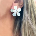 Aros ligeros de plata 950 inspirados en la naturaleza