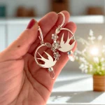 Aros golondrinas en plata