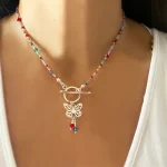 Joyería artesanal con mariposa en plata 950 y cristales Swarovski