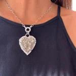 Colgante de plata 950 hecho a mano con piedra pirita