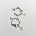 Aros colibrí de ensueño con cristales Swarovski y plata 950