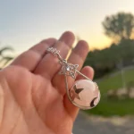 Colgante espiritual con esfera giratoria en plata