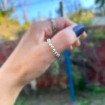 Plata 950 trabajada a mano en anillo único