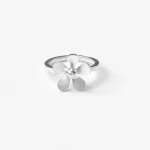 Anillo Mini Bermuda Grass de plata 950 hecho a mano