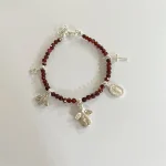 Pulsera con piedras granates naturales