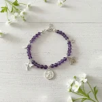 Pulsera con amatistas naturales