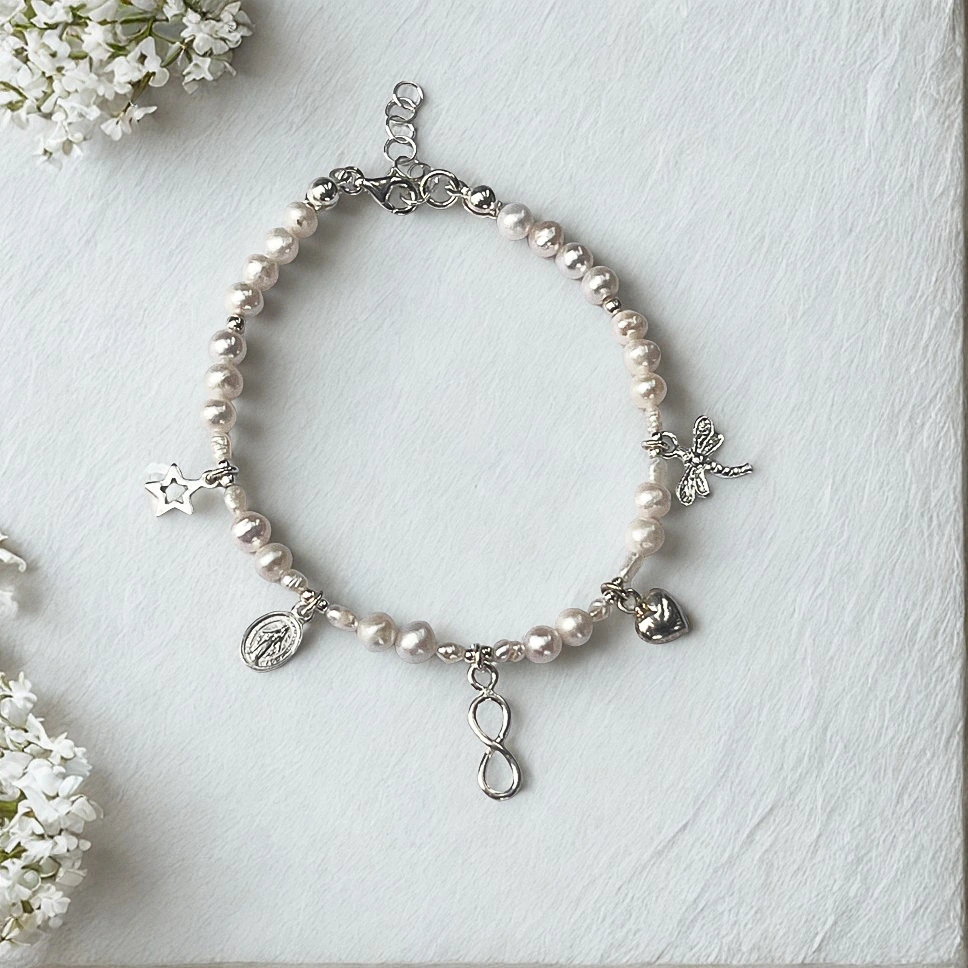 Pulsera con perlas naturales - joyas para mujer