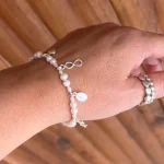 Pulsera de perlas y plata hecha a pedido
