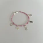 Joya personalizada hilada a mano con cuarzo rosa