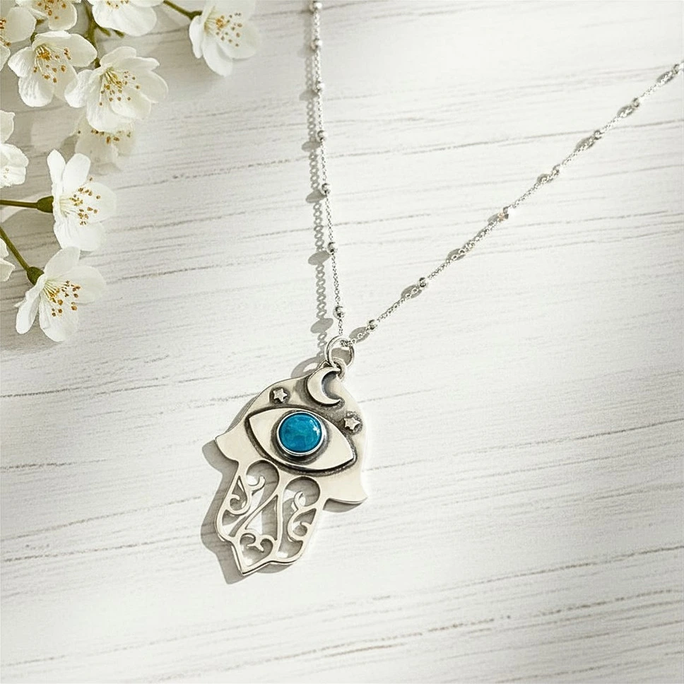 Collar mano de plata