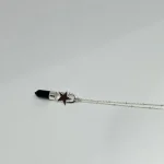 Collar Punta Estelar de plata con ónix natural artesanal