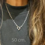 Cadena gruesa de plata con broche intercambiable