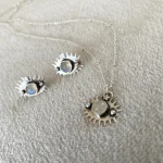 Conjunto Petit Mistic en plata con piedra luna artesanal