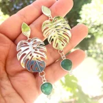 Joyas de plata hechas a mano con diseño monstera