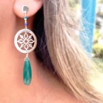 Aros artesanales mandala alegría con cristales Swarovski
