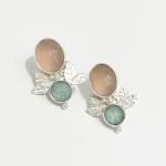 Aros con dos piedras naturales