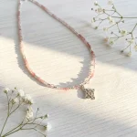 Collar cuarzos rosas naturales