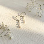 Aros de plata 950 con perlas naturales