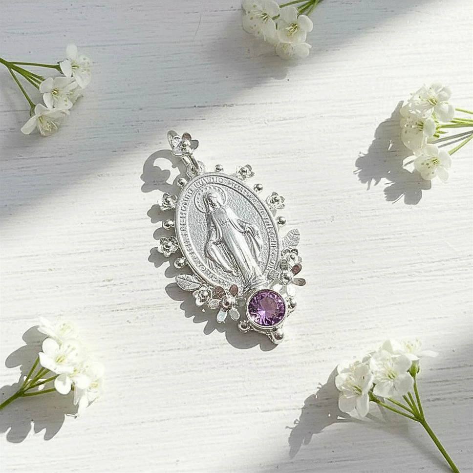 Virgen de los Rayos con Piedra a Elección