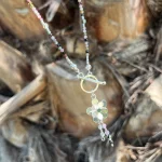 Collar Jacinta de turmalinas y plata 950 con flor calada