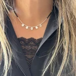 Collar artesanal de spinel negro con detalles en plata