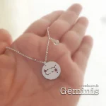 Collar constelación en plata con piedra natural personalizada