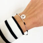 Pulsera artesanal de plata con ónix natural
