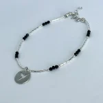 Pulsera con piedras naturales amazonita y detalles en plata