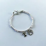 Pulsera personalizada con inicial y constelación en plata
