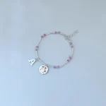 Pulsera femenina artesanal de plata