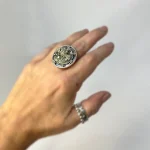 anillo círculo de poder en plata