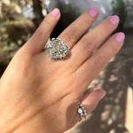 anillo de plata 950 con pirita
