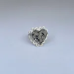 anillo artesanal de pirita natural
