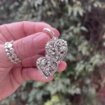 pendientes de plata 950 con pirita natural