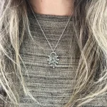 collar de corazón con pirita en plata 950