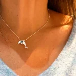 colgante delfín con cristal swarovski