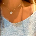 collar de plata martillada estrella mar
