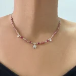 Collar ajustable hecho a mano con turmalinas y plata
