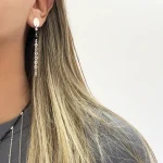 Aros elegantes con turmalina negra protectora