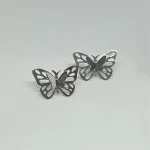 Aros livianos con mariposa calada y mariposa lisa