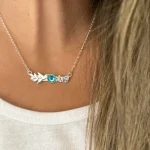 Collar rama colibrí de plata 950 con cristal Swarovski