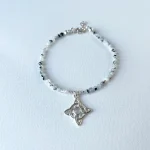 Pulsera espiritual con labradorita y nudo de bruja