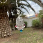 Medalla San Benito artesanal en plata 950