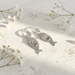 aros de plata inspirados en el mar